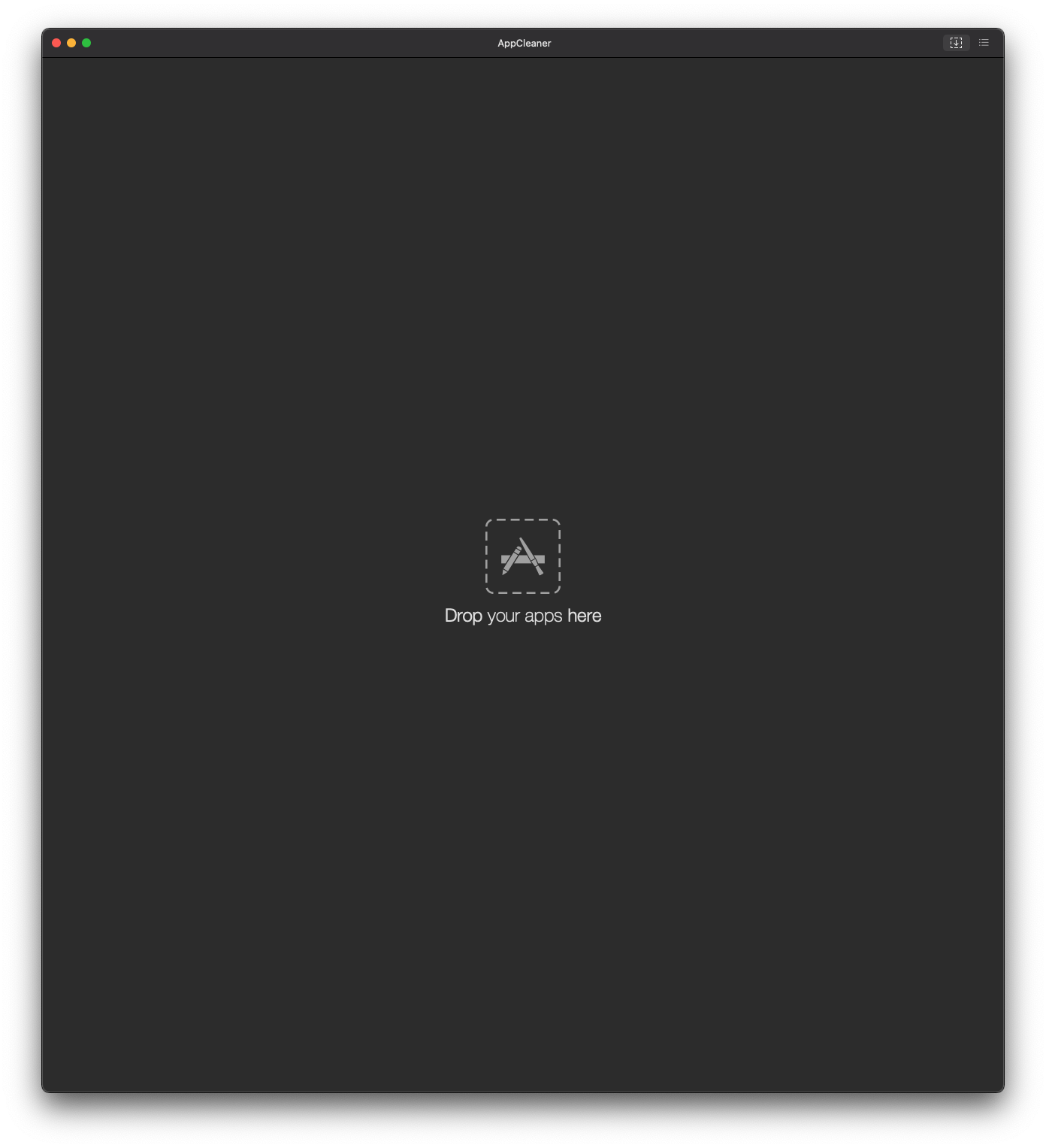 AppCleaner の画面
