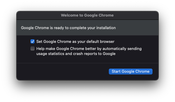Google Chrome をデフォルトのブラウザに設定