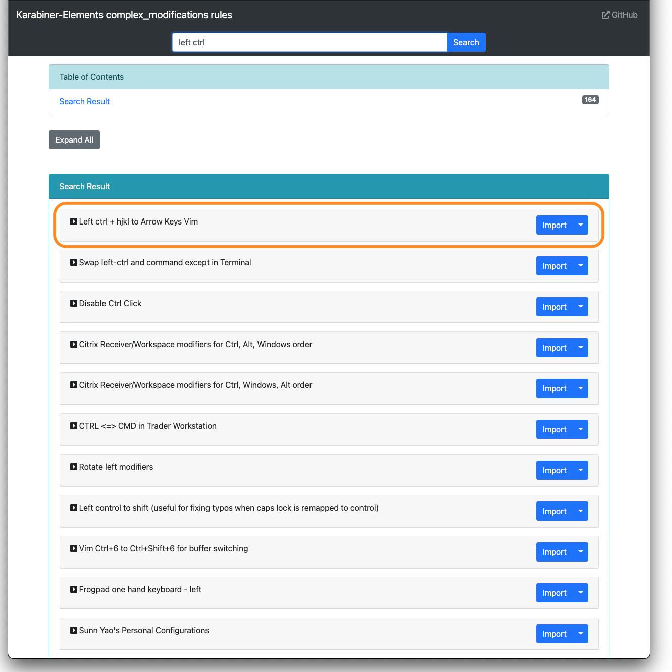 Left ctrl + hjkl to Arrow Keys Vim